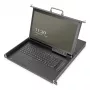 DIGITUS modulaire console 17 inch HD LCD, 16-poorts VGA KVM, Duitse toetsenbordindeling