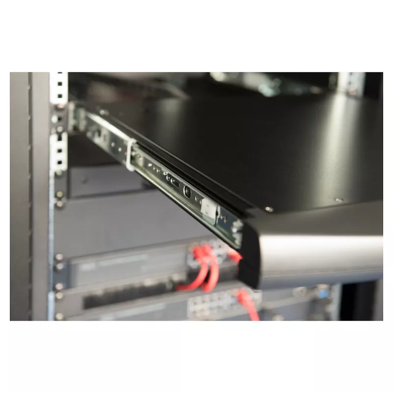 DIGITUS modulaire console 17 inch HD LCD, 8-poorts CAT5 KVM, Duitse toetsenbordindeling