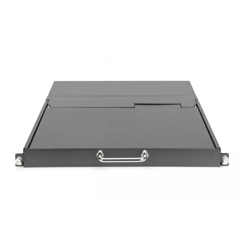 DIGITUS Modulaire HD LCD KVM-console met 17 inch TFT, 16-poorts CAT 5 KVM-aansluiting, touchpad, Duitse toetsenbordindeling