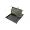 DIGITUS Modulaire HD LCD KVM-console met 17 inch TFT, 16-poorts CAT 5 KVM-aansluiting, touchpad, Duitse toetsenbordindeling