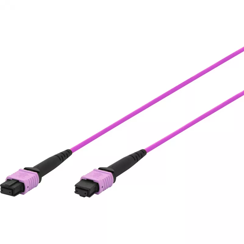 DIGITUS OM4 MPO naar MPO 12-vezel patchkabel, 2m, methode A, violet DK-2566-02/4