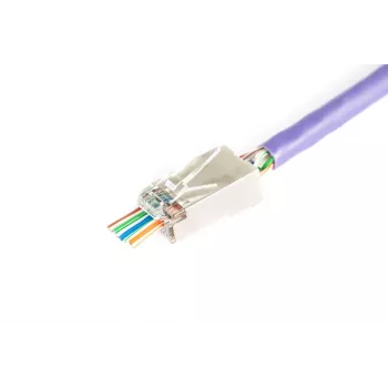 DIGITUS RJ45 (8P8C) doorsteekstekker, Cat.6, afgeschermd, AWG 26-24, verpakking van 100 stuks