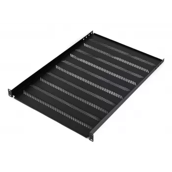 DIGITUS TN-19-550-1U-BK 19 inch vast rackplateau, 1U, 550 mm diep, 25 kg belasting, zwart