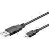 DIGITUS USB 2.0-kabel Type-A - Micro-B male/male 1,8m zwart