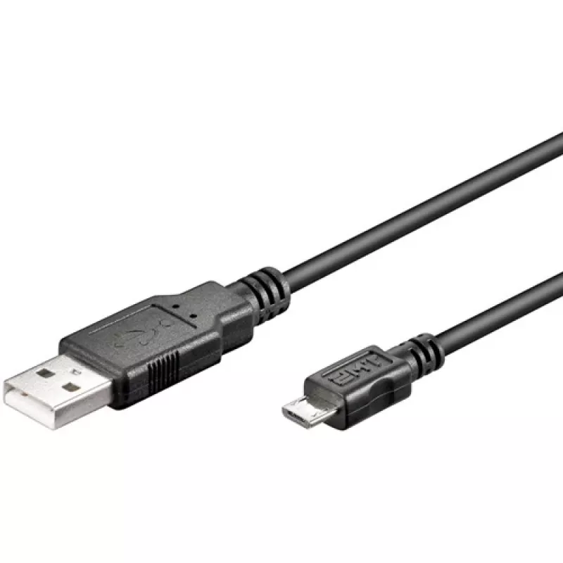 DIGITUS USB 2.0-kabel Type-A - Micro-B male/male 1,8m zwart