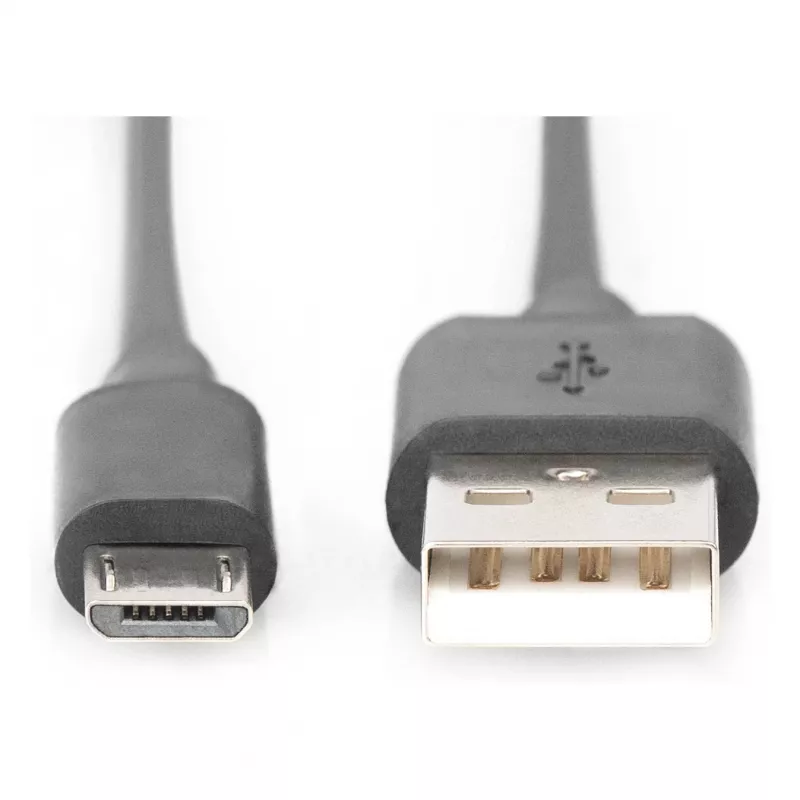 DIGITUS USB 2.0-kabel Type-A - Micro-B male/male 1,8m zwart