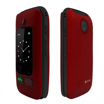 eSTAR Digni Flip feature phone, rood