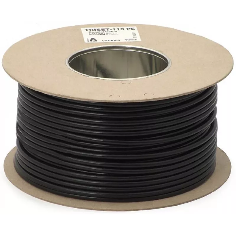 DIPOL TRISET-113 gelgevulde coaxkabel 75 Ohm PE-mantel klasse A 100 dB