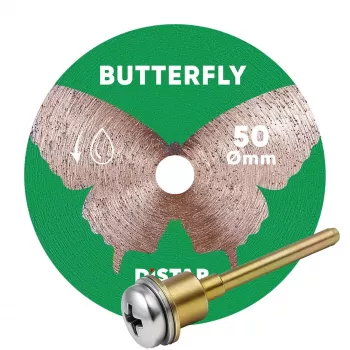 DISTAR diamant doorslijpschijf BUTTERFLY 50 x 0.6 x 5.8/3.2-3.0F met spantang