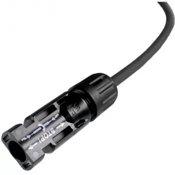 DIVERSE solar-verlengkabel 6mm², stekker-bus 0,5m, zwart