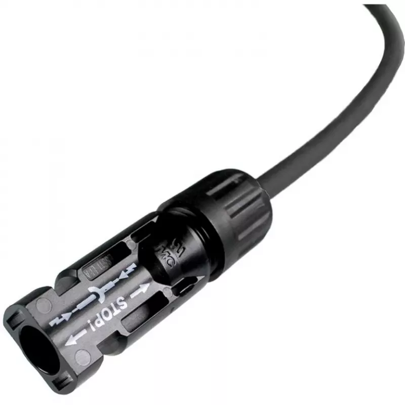 DIVERSE solar-verlengkabel 6mm², stekker-bus 0,5m, zwart