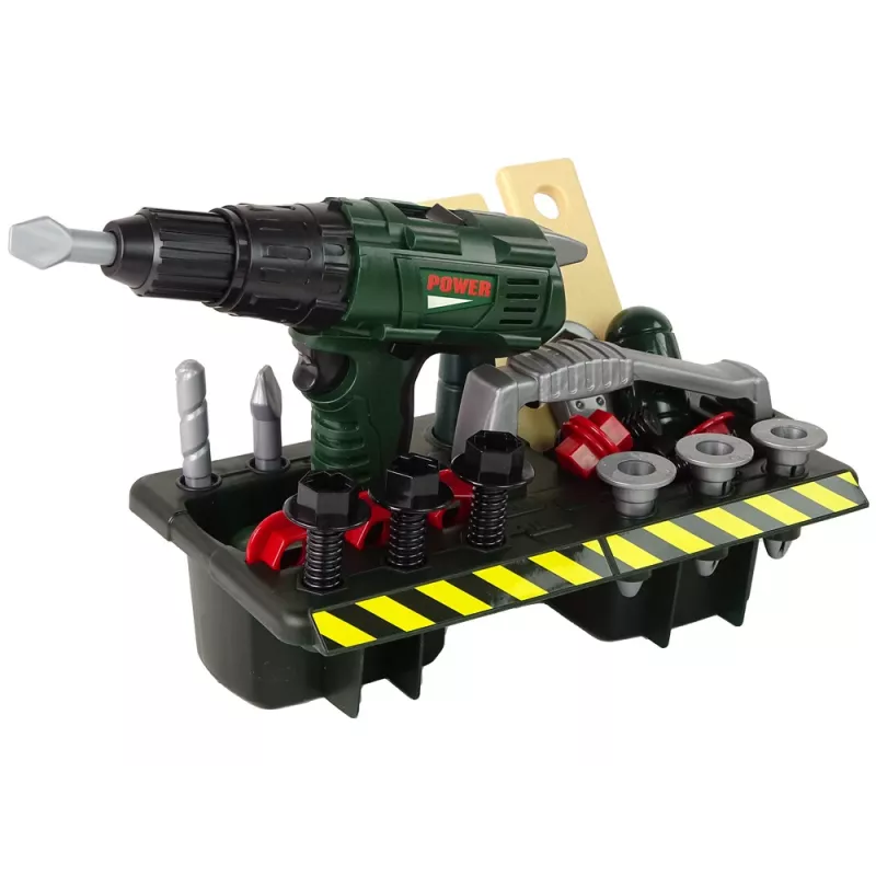 DIY Kit organizer accu-aangedreven schroevendraaier Groen 13473 Lean Toys