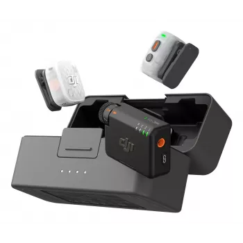 DJI Mic Mini 2S draadloos microfoonsysteem (2 zenders + 1 ontvanger + oplaadcase)