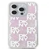 DKNY Apple iPhone 15 Pro 6,1 inch hardcase Liquid Glitter Multilogo roze