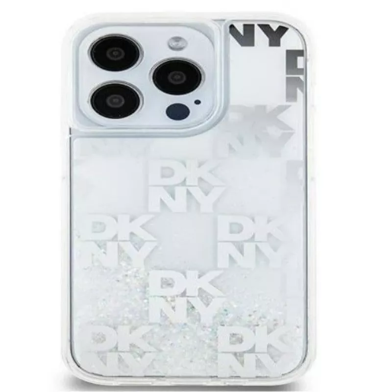 DKNY Apple iPhone 15 Pro Max 6,7 inch hardcase Liquid Glitter Multilogo wit