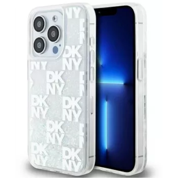 DKNY Apple iPhone 15 Pro Max 6,7 inch hardcase Liquid Glitter Multilogo wit