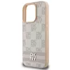 DKNY ruitpatroon & bedrukte strepen iPhone 16 Pro hoesje - roze