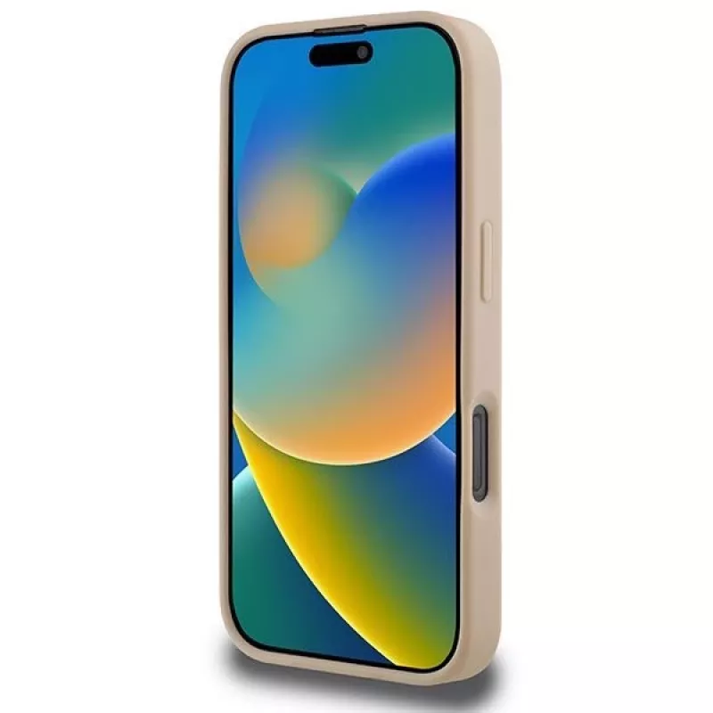 DKNY ruitpatroon & bedrukte strepen iPhone 16 Pro hoesje - roze