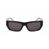 DKNY DK545S-002 dames rechthoekige zonnebril - zwart montuur grijs verloopglas 56mm