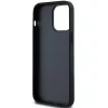 DKNY leren Mono Stripe & metaallogo hoesje voor iPhone 14 Pro Max - zwart