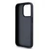 DKNY leren Mono Stripe & metaallogo hoesje voor iPhone 15 Pro - zwart