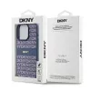 DKNY Leren Mono Stripe & Metalen Logo Hoes voor iPhone 15 Pro - Blauw