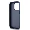 DKNY Leren Mono Stripe & Metalen Logo Hoes voor iPhone 15 Pro - Blauw