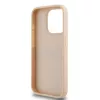 DKNY leren Mono Stripe & metaallogo hoesje voor iPhone 15 Pro - roze