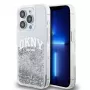 DKNY Liquid Glitter Arch Logo hoesje voor iPhone 14 Pro transparant