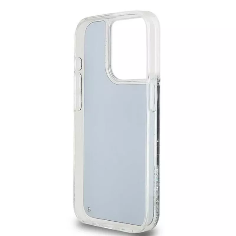 DKNY Liquid Glitter Big Logo iPhone 14 Pro hoesje - zwart