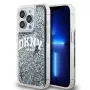 DKNY Liquid Glitter Big Logo iPhone 14 Pro hoesje - zwart