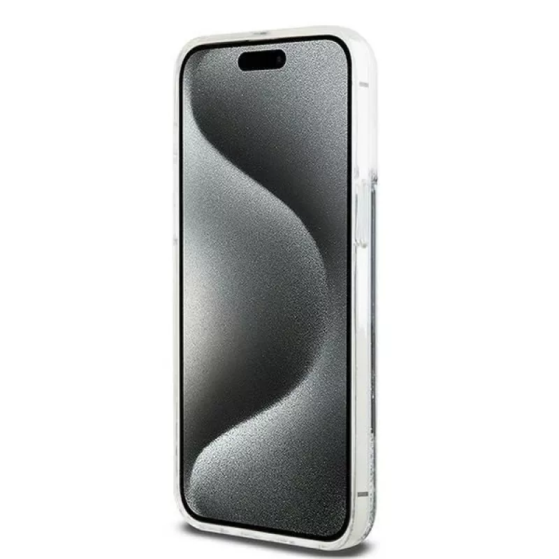 DKNY Liquid Glitter Big Logo iPhone 14 Pro Max hoesje - zwart