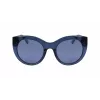 DKNY dames vlinderzonnebril DK517S-400 blauw acetaat grijs verloopglas 52mm