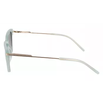 DKNY dameszonnebril DK713S - bruin Havana rechthoekig montuur met bruine gradientglazen - 56 mm glasbreedte