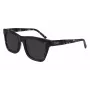 DKNY dames vierkante zonnebril DK529S-001 - zwart montuur, grijze glazen, 53 mm