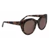 DKNY dameszonnebril DK517S-230 Havana bruin rechthoekig 52mm