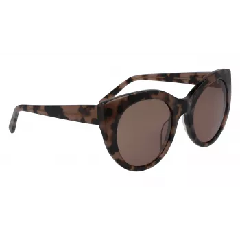 DKNY dameszonnebril DK517S-230 Havana bruin rechthoekig 52mm