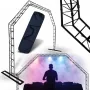 DNA PROFESSIONAL DNA DJ GATE Draagbaar Licht-Truss Systeem, Staal, Zwart, 60 kg Draagvermogen, 1500-3000 mm Hoogte