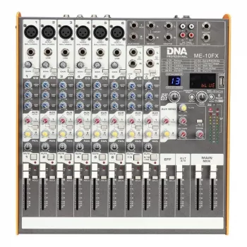 DNA PROFESSIONAL DNA ME-10FX audiomixer - 10 kanalen USB Bluetooth
