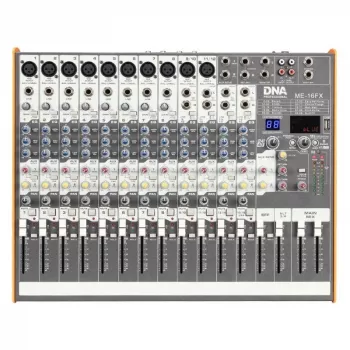 DNA PROFESSIONAL DNA ME-16FX audiomixer 16 kanalen USB Bluetooth