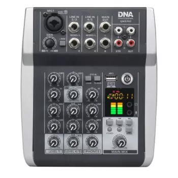DNA PROFESSIONAL DNA QMX502 5-kanaals analoge soundmixer blauw