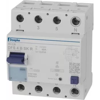 DOEPKE DFS4 040-4/0,03-B SK type B aardlekschakelaar 4-polig 40A 30mA 230/400V AC 9134988