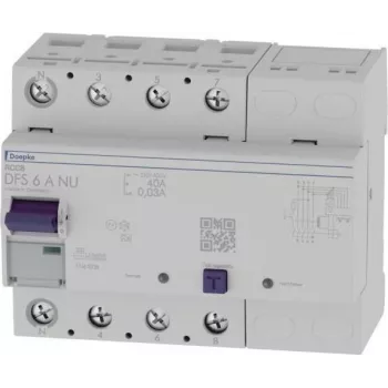Doepke DFS6 040-4/0.03-A NU aardlekschakelaar (FI-schakelaar) 4-polig 40A 30mA type A 09134801