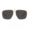 Dolce & Gabbana DG2264-02-87 zonnebril heren goud montuur grijs glazen pilot 61mm