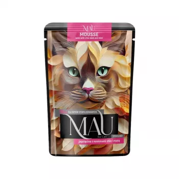 Dolina Noteci Mau Mus Lam met Chiazaden en Munt voor gesteriliseerde katten 85g