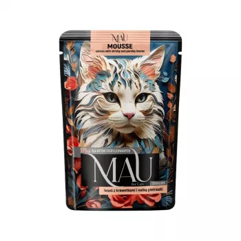 Dolina Noteci Mau Mus Zalm met Garnalen en Peterselie voor gesteriliseerde katten 85g