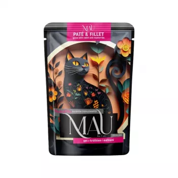 DOLINA NOTECI MAU paté en filet sterilised gans met konijn en frambozen - natvoer voor katten - 85g