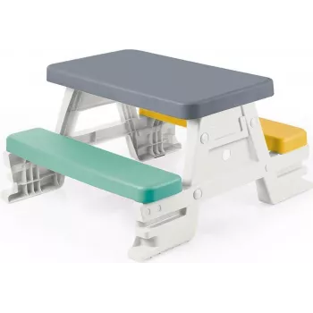 DOLU picknicktafel voor 4 kinderen wit grijs 2618