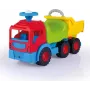 DOLU loopauto kiepwagen met kiepbak rood groen (7017)