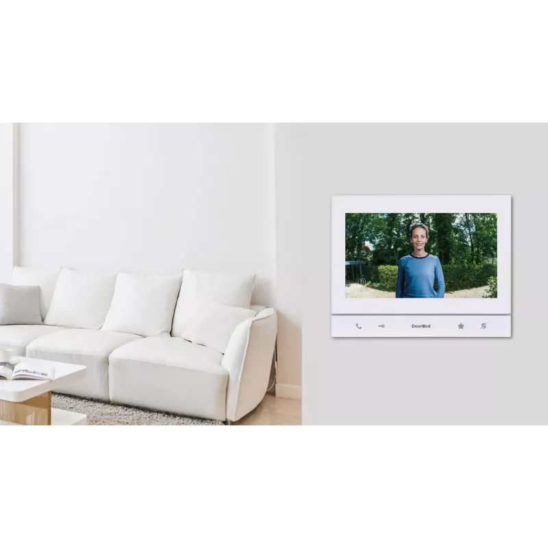 DoorBird A1103 IP video indoor station Polar White Edition met 7 inch IPS capacitief touchdisplay, Fast Ethernet, PoE